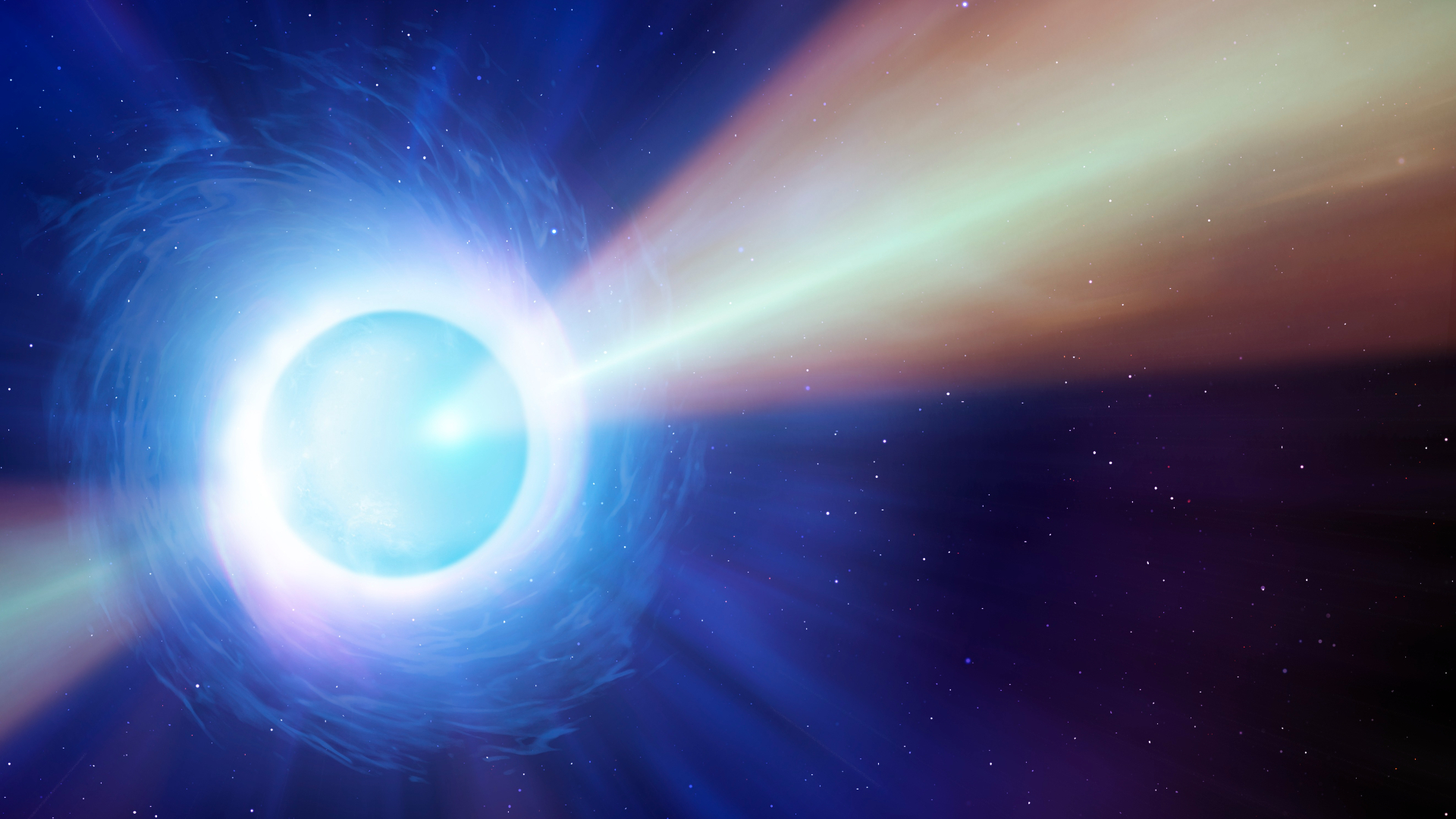 Image artistique d’un pulsar